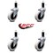 Service Caster 3 Inch Thermoplastic Rubber Wheel 1-1/4 Inch Expanding Stem Caster SCC, 4PK SCC-EX05S310-TPRS-114-4 - alternate 1